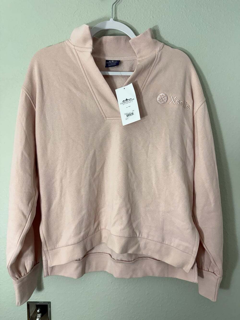 Charles River Apparel Women’s Size Medium - Pink Collared Pullover
